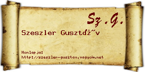 Szeszler Gusztáv névjegykártya